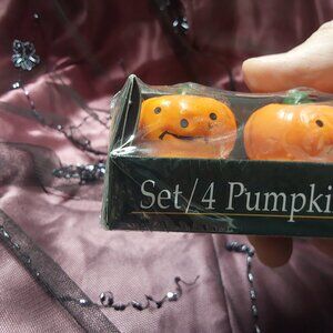 Vintage Halloween pumpkin tea lights
